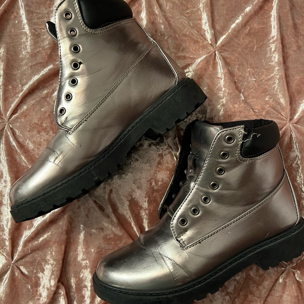 Silver boots